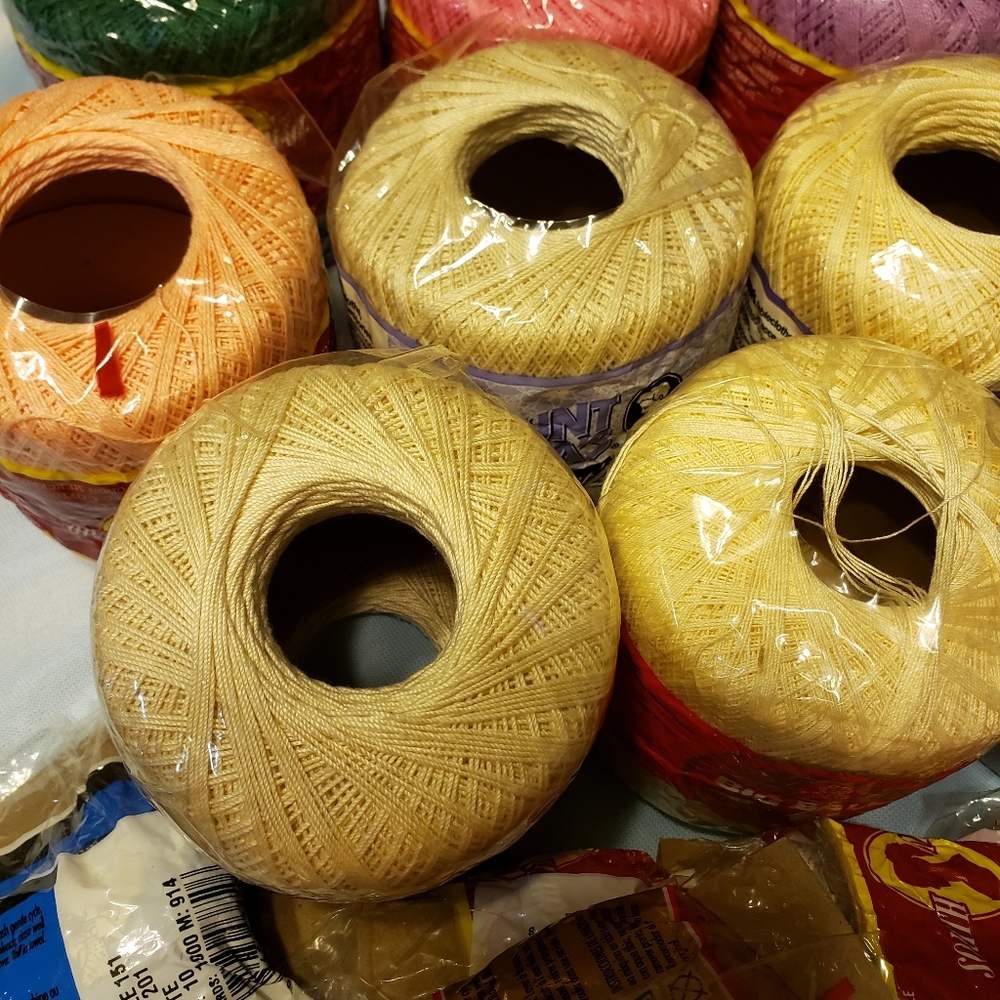 Multiple brands of crochet or knit thread